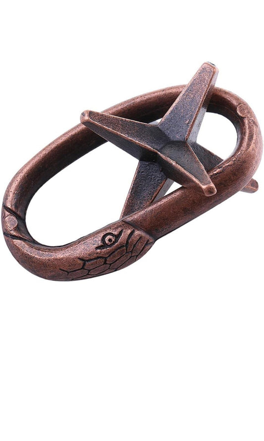 IQ Development Brain Teaser Alloy Metal Puzzle (Star in a ring)
